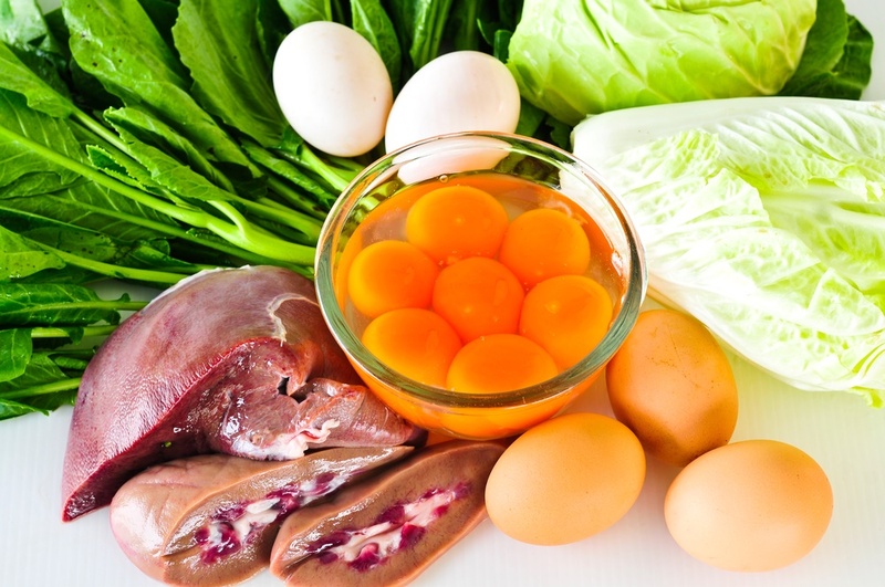 Trứng, nội tạng động vật là nguồn thực phẩm cung cấp lượng lớn vitamin B5