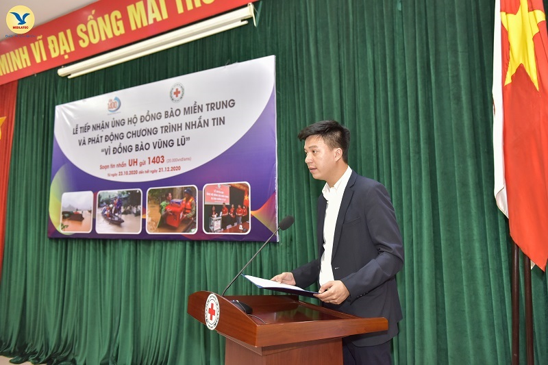 ThS. Nguyễn Trí Anh - Tổng Giám đốc tập đoàn  MED GROUP phát biểu tại lễ tiếp nhận.