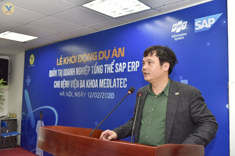 Ông Nguyễn Văn Khoa - Tổng Giám đốc FPT IS phát biểu  tại lễ khởi động dự án