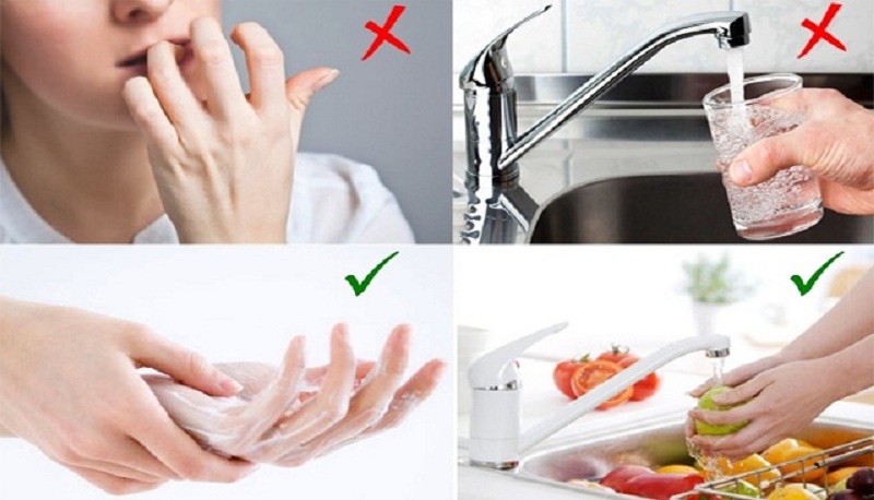 Hình 4: Giữ vệ sinh ăn uống, vệ sinh cá nhân là phương pháp phòng bệnh hiệu quả