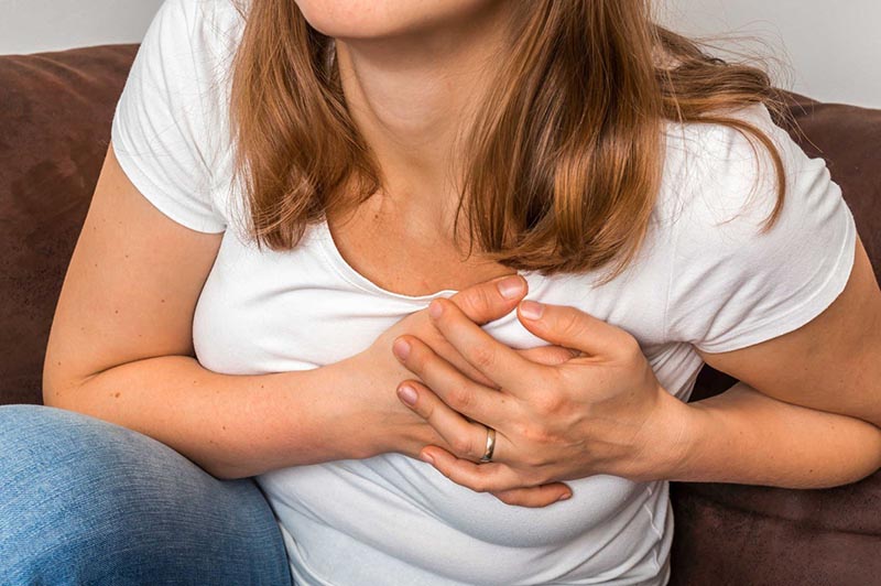 Người bị đau ngực trái sẽ có cảm giác bị đau tức ở vùng ngực và kèm theo khó thở