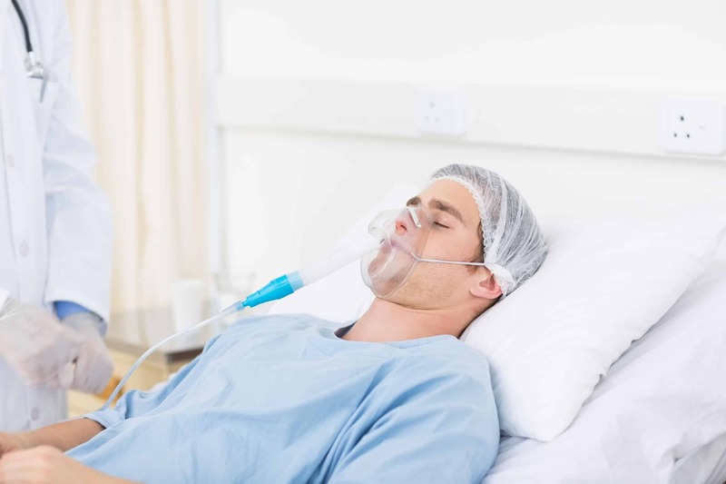 Thở oxy là cần thiết nếu bệnh nhân khó thở