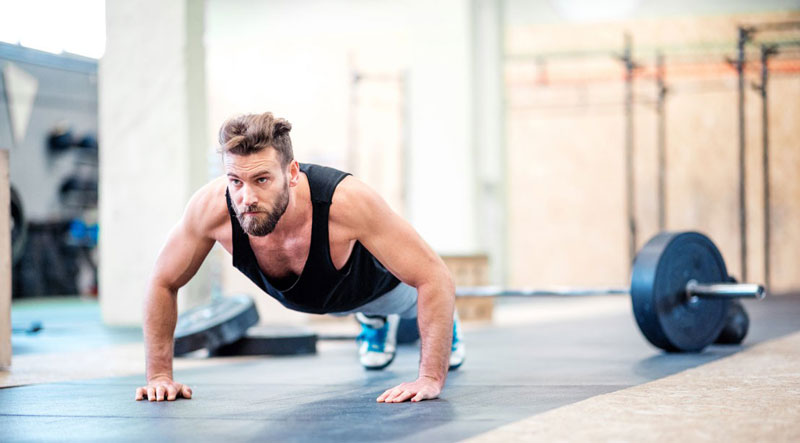 Lịch tập gym giảm cân cho nam với bài hít đất
