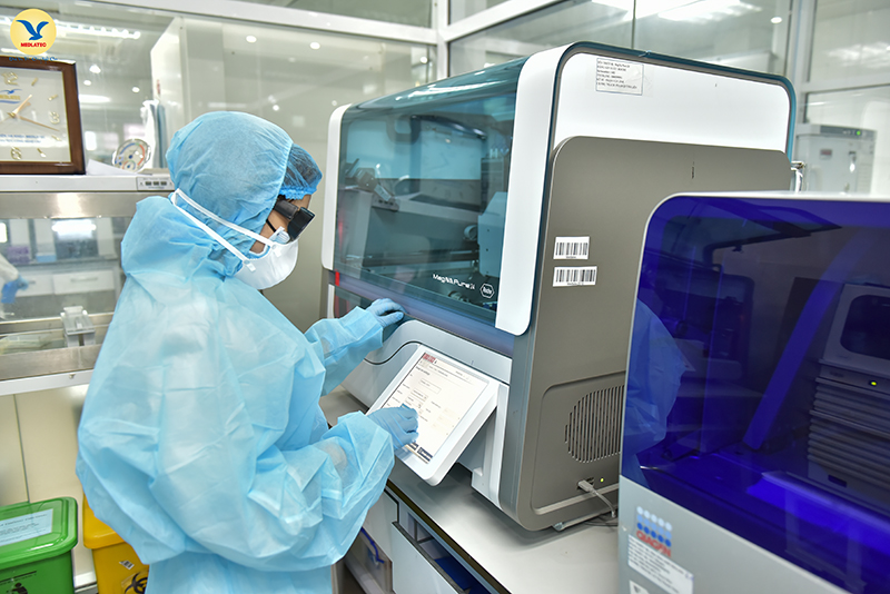 Máy PCR được sử dụng trong công tác xét nghiệm Covid-19