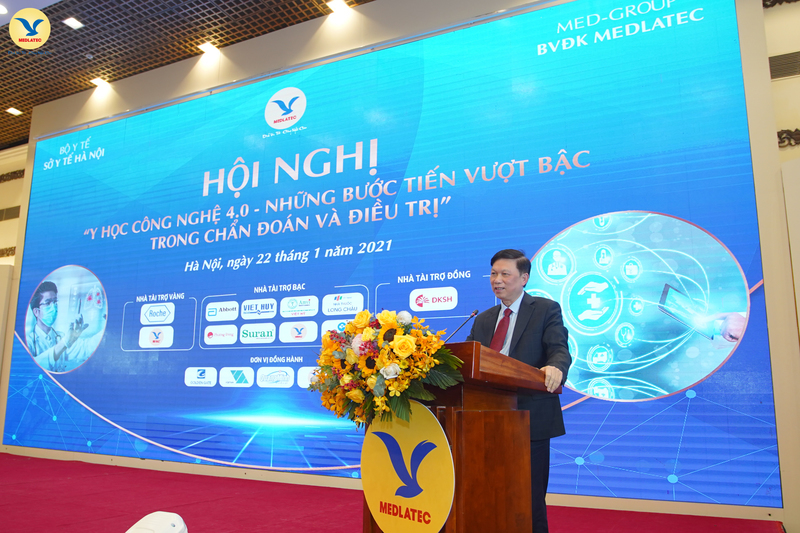 Cục trưởng Cục CNTT Bộ Y tế - Ông Trần Quý Tường phát biểu tại hội nghị