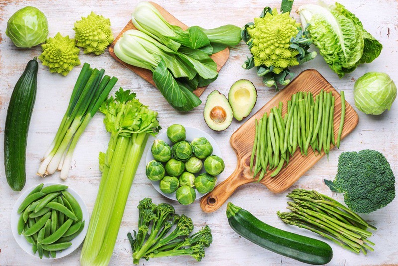 Một số loại rau xanh cũng có chứa nhiều sắt