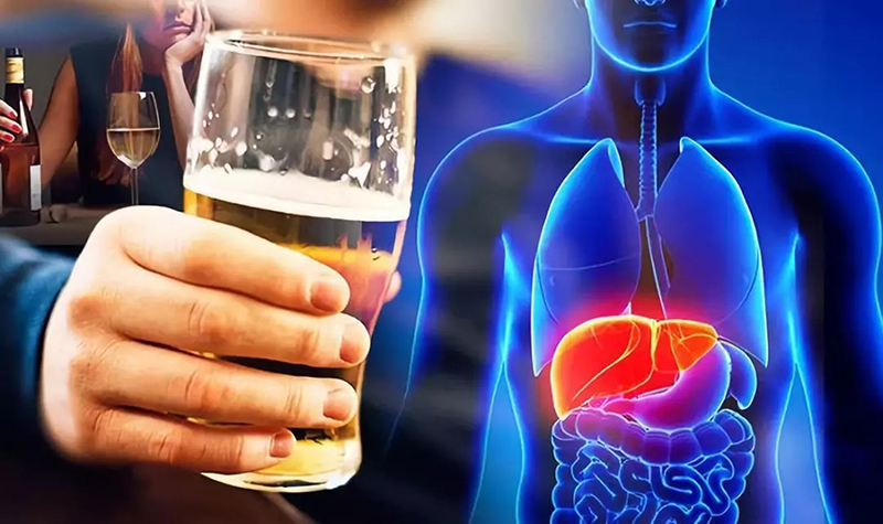 Uống rượu bia là nguyên nhân khiến chức năng của gan bị suy giảm