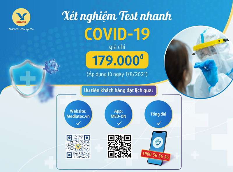 Thực hiện xét nghiệm test nhanh COVID-19 chỉ với 179.000 VNĐ