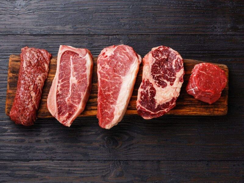 Các loại thịt bò khác nhau chứa lượng protein và chất béo khác nhau