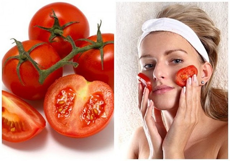 Cà chua chứa nhiều vitamin C giúp sát khuẩn, trị mụn bọc nhanh chóng