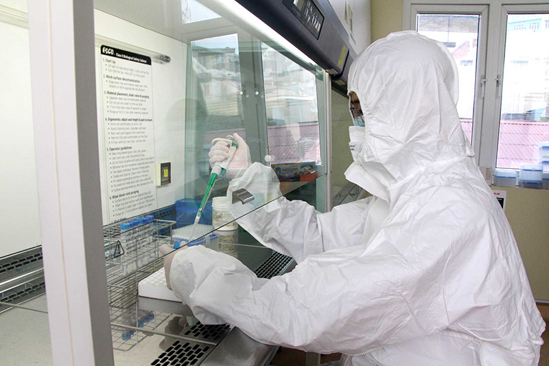 Phương pháp RT-PCR có thể phát hiện được thành phần Acid Nucleic của virus trong mẫu bệnh phẩm như: dịch tiết hô hấp,…