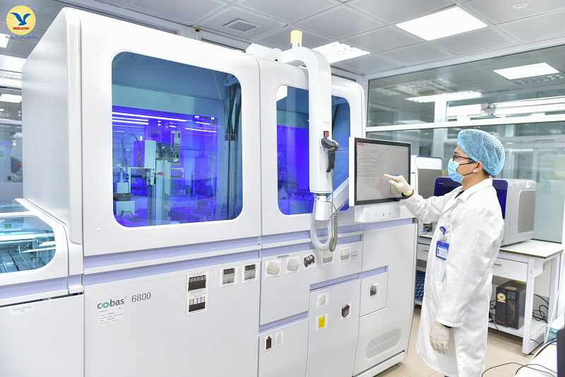 Hệ thống máy móc xét nghiệm Covid hiện đại tại Bệnh viện Đa Khoa MEDLATEC