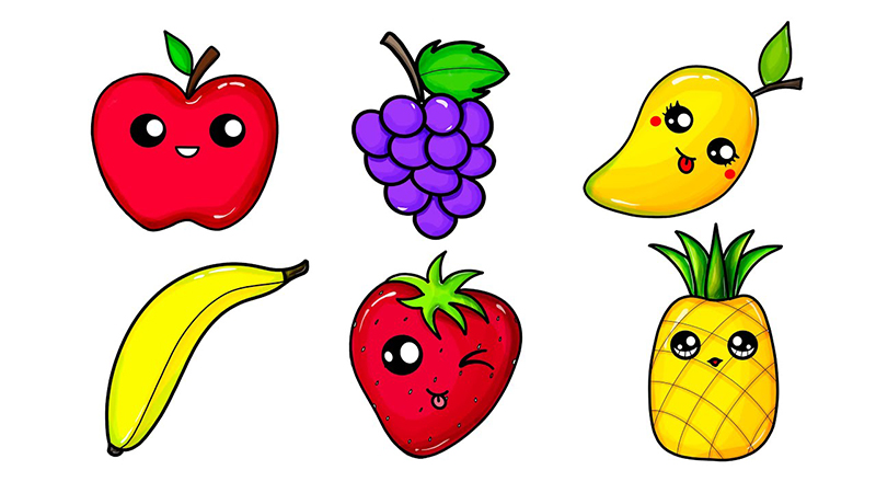 Mô tả đặc điểm các loại trái cây trước khi đặt câu hỏi cho trẻ