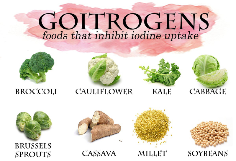 Thực phẩm giàu Goitrogens thường bắt gặp trong thực đơn dinh dưỡng