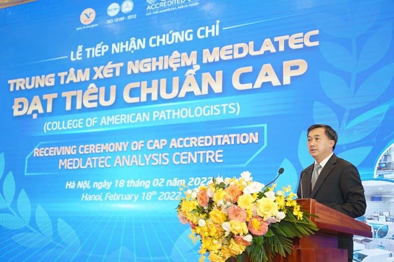 Thứ trưởng Y tế Trần Văn Thuấn phát biểu tại Hội nghị do MEDLATEC tổ chức