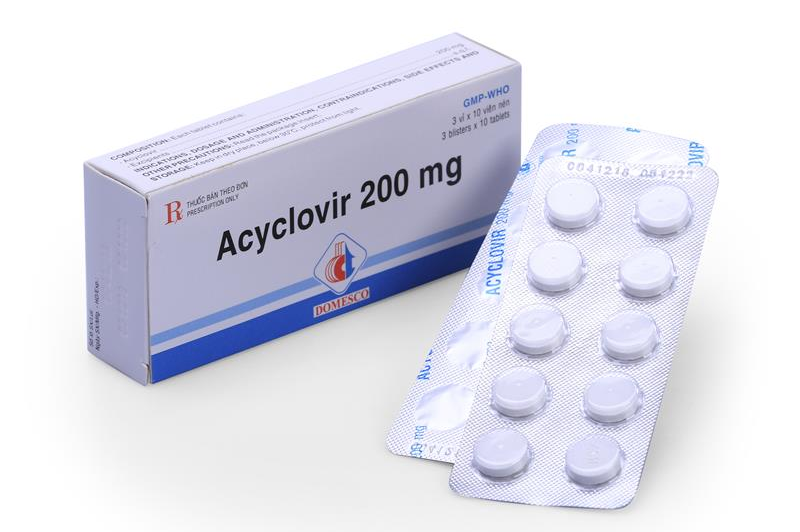 Thuốc kháng virus Acyclovir là một trong các thuốc được sử dụng nhiều trong điều trị thủy đậu