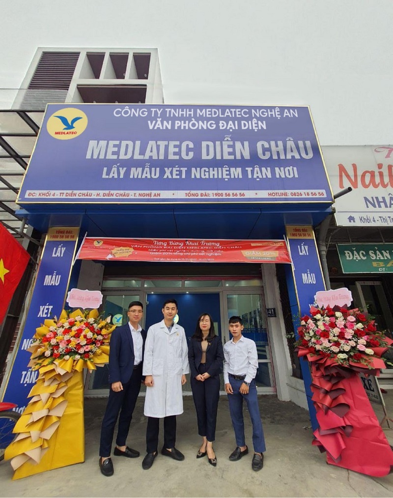 Cơ sở Chăm sóc sức khỏe tại nhà MEDLATEC Diễn Châu ở địa chỉ khối 4, thị trấn Diễn Châu, tỉnh Nghệ An