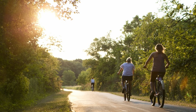 Có thể dành thời gian cho việc tập luyện các môn thể thao có lợi cho xương khớp như đạp xe