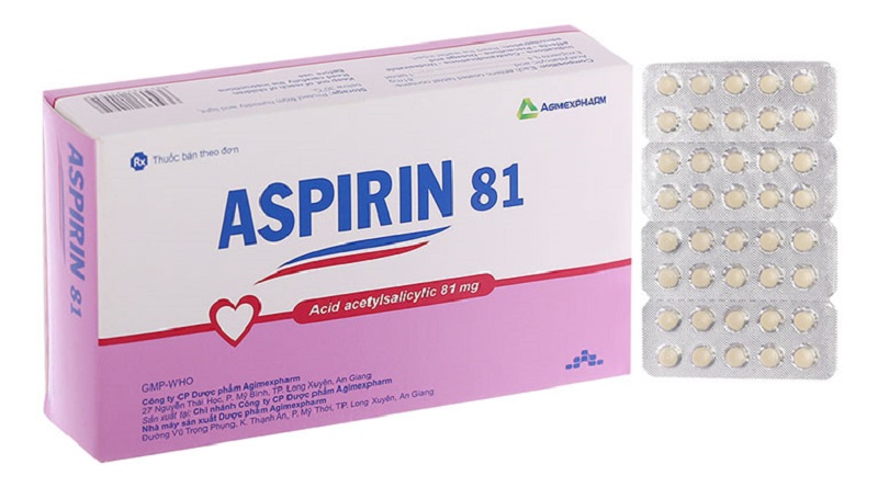 Aspirin là 1 trong 2 loại thuốc chống tập kết tiểu cầu đường uống đang được dùng phổ biến