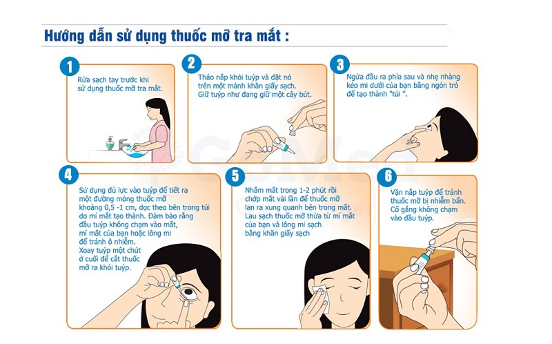 Hướng dẫn cách dùng thuốc mỡ tra mắt