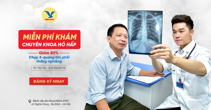 Ưu đãi lên đến 70% kiểm tra phổi cùng chuyên gia Hô hấp tại MEDLATEC