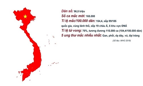 Tỷ lệ tử vong vì các loại ung thư ở Việt Nam