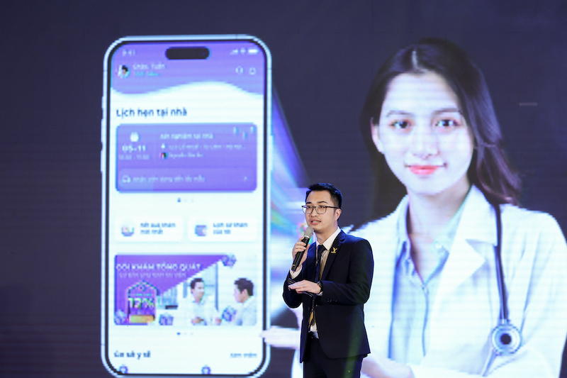 Giám đốc Công ty MEDON Bùi Lê Hà công bố ra mắt app Dr.MEDLATEC