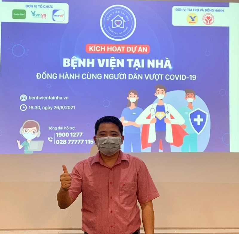Anh Nguyễn Tuấn Khởi tại sự kiện kích hoạt dự án “Bệnh viện tại nhà”