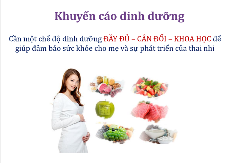 Chế độ dinh dưỡng khoa học, cân đối giúp đảm bảo sức khỏe cho mẹ bầu và thai nhi