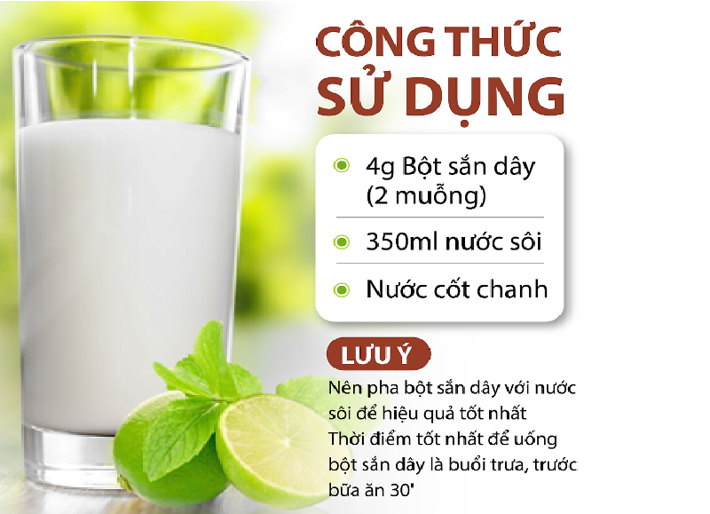 4. Những lưu ý khi pha và uống bột sắn dây