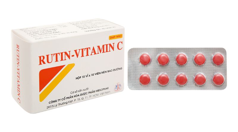 Rutin Vitamin C là thuốc hỗ trợ làm tăng sức bền thành mạch