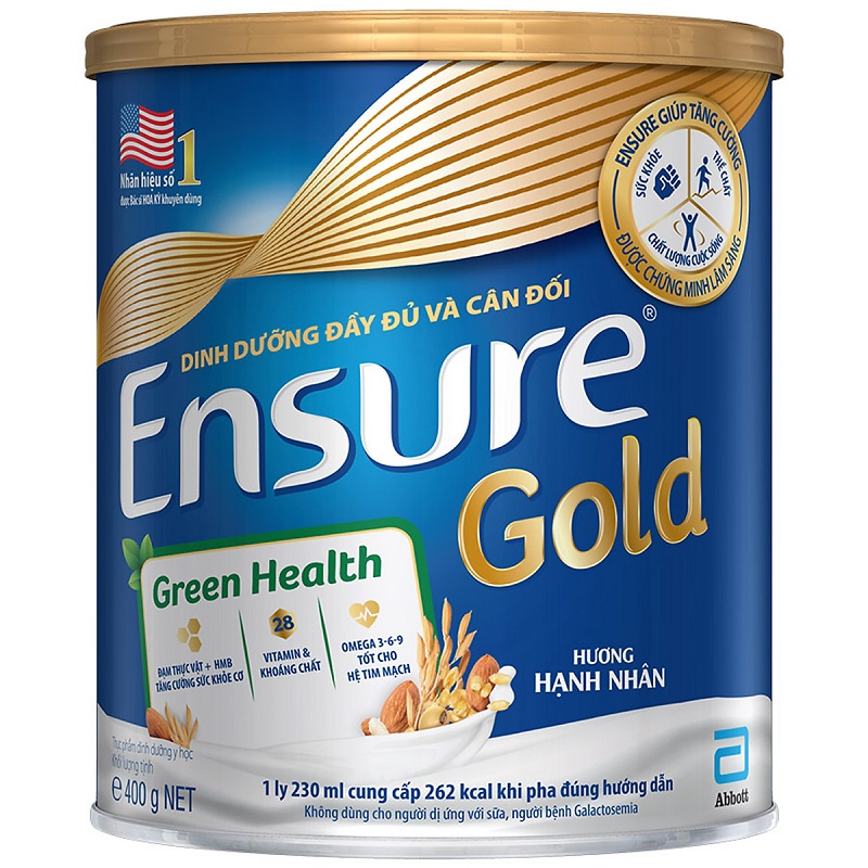 Sữa Ensure Gold là một trong top 5 loại sữa dành cho người gầy trên 18 tuổi, được ưu tiên hàng đầu