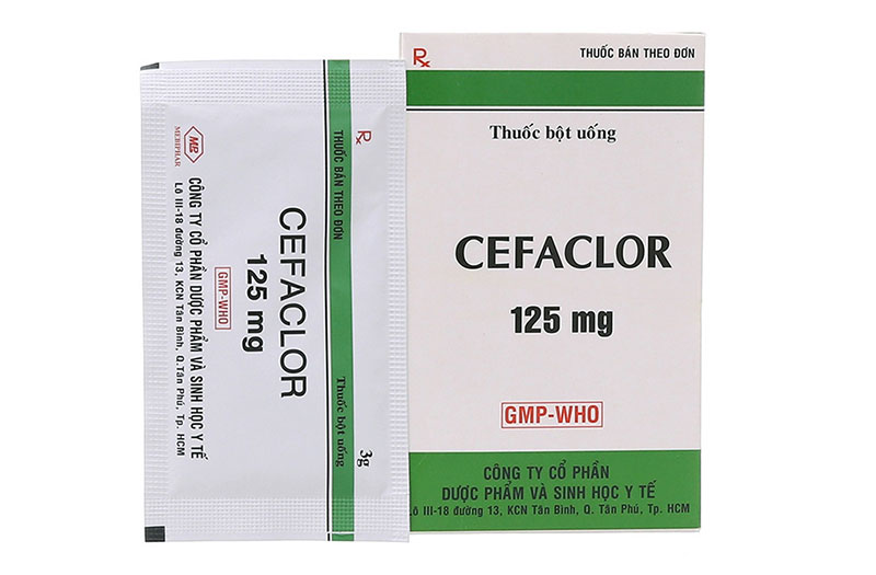 Thuốc Cefaclor 125mg điều chế theo dạng bột