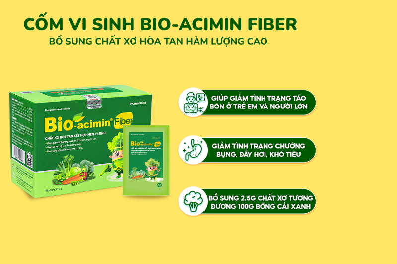 Công dụng chính của cốm vi sinh Bio acimin Fiber 