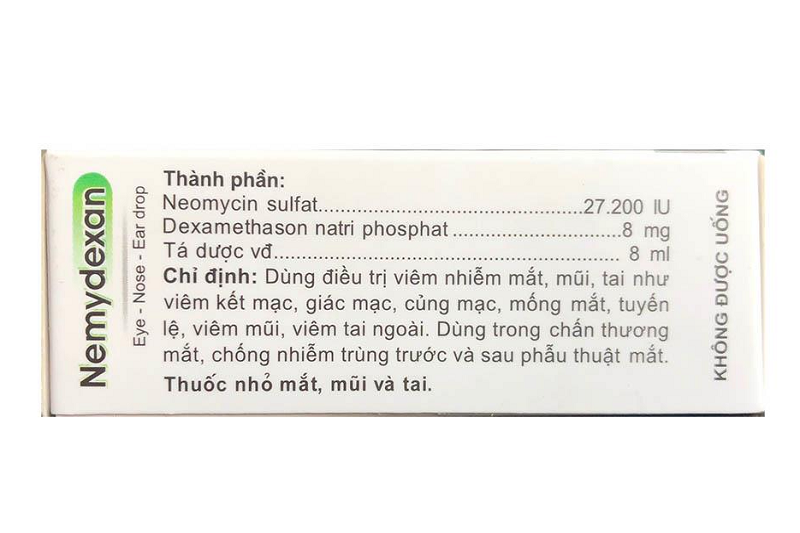 Thông tin về thành phần và chỉ định dùng thuốc Nemydexan nhỏ mũi