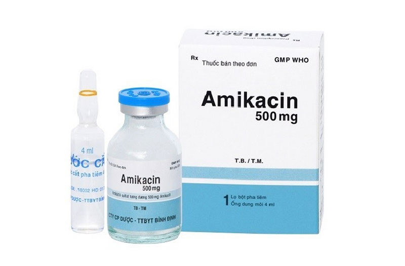 Amikacin 500mg điều chế theo dạng bột pha tiêm