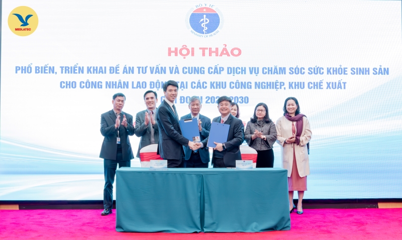 MEDLATEC và Vụ Sức khỏe Bà mẹ - Trẻ em (Bộ Y tế) chính thức ký kết cùng đồng hành thực hiện Đề án chăm sóc sức khỏe sinh sản người lao động