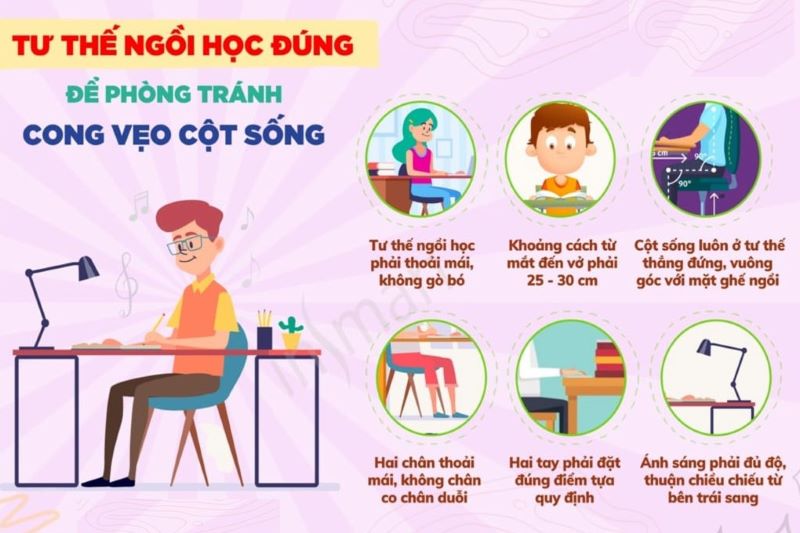  Dự phòng cong vẹo cột sống ở học sinh