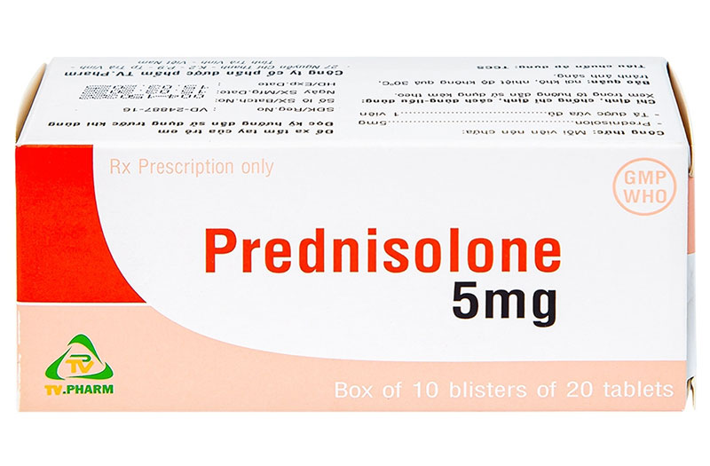 Một sản phẩm thuốc Prednisolone 5mg