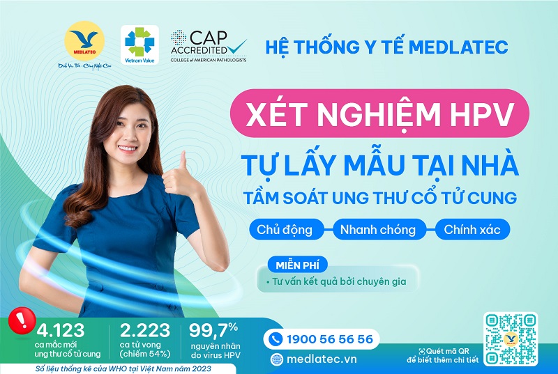 Khách hàng có thể sử dụng dịch vụ xét nghiệm HPV tự lấy mẫu tại nhà của MEDLATEC