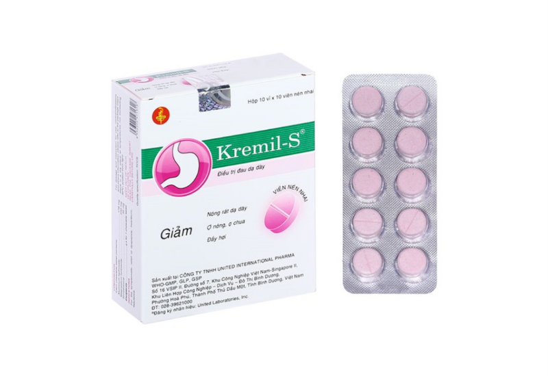 Kremil-S là một viên nhai phổ biến giúp làm giảm nhanh các triệu chứng khó chịu ở dạ dày