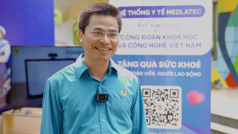 Ông Phạm Quang Hưởng - Phó Chủ tịch Thường trực Công đoàn KH&CN đưa ra nhận định về kết quả đạt được trong công tác chăm sóc sức khỏe công đoàn viên, người lao động năm 2024 