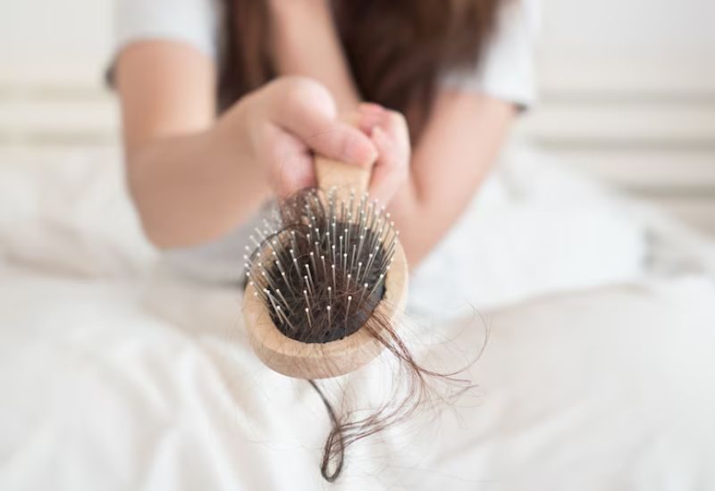 Rụng tóc là một trong những biểu hiện của rối loạn nội tiết tố nữ