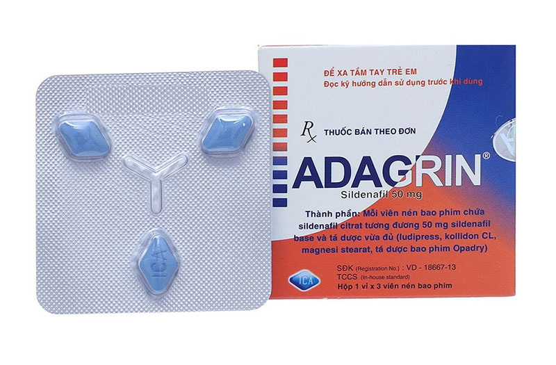 Một sản phẩm thuốc Adagrin 50mg