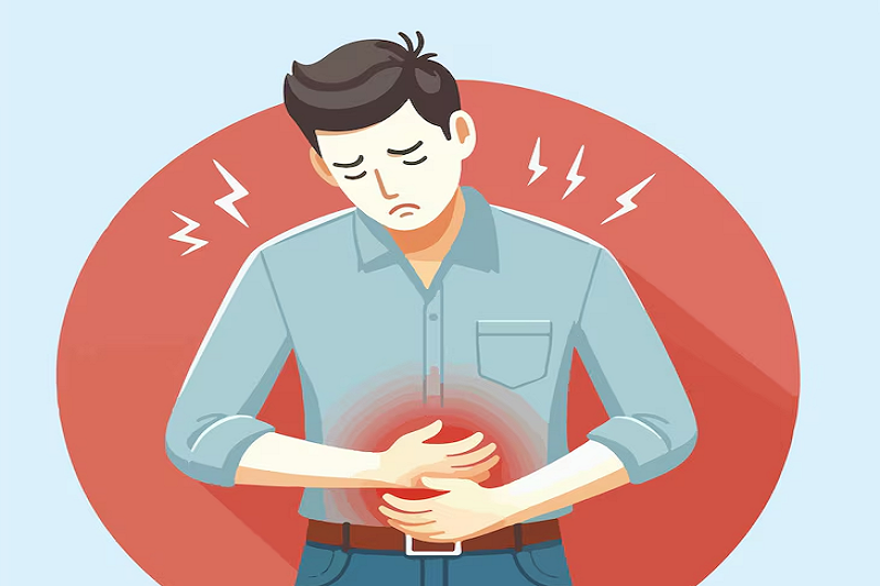 Bệnh nhân bị đau thượng vị - một phần thuộc tầng trên trong phân khu ổ bụng