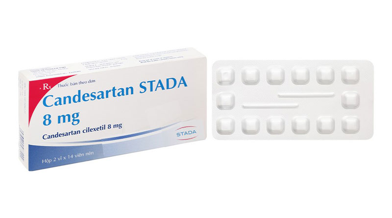 Thuốc Candesartan 8mg dùng trong điều trị cao huyết áp vô căn 