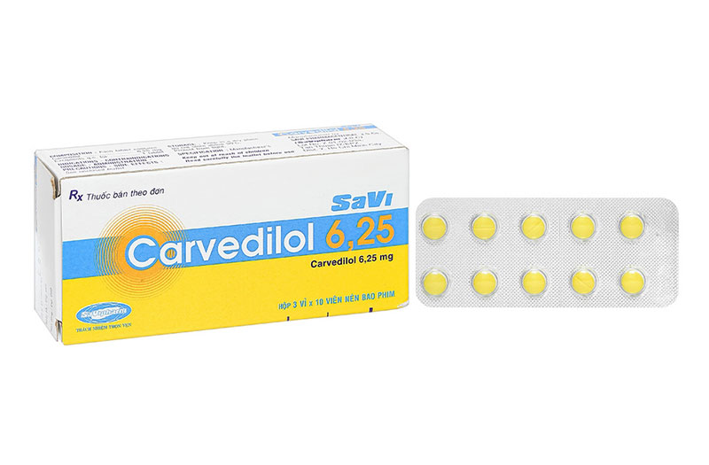 Thuốc Carvedilol thuộc nhóm dược phẩm chẹn Beta 