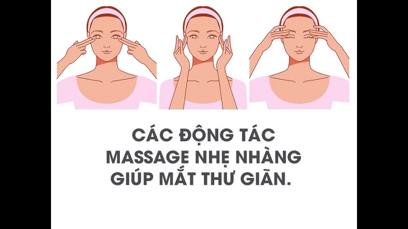 Mô tả bài tập xoa bóp huyệt vùng mắt giúp làm dịu dây thần kinh quanh mắt