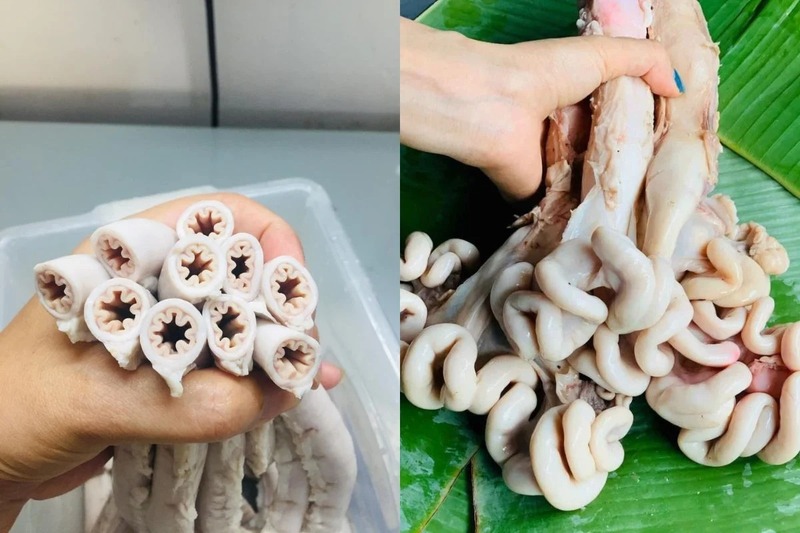 Lòng se điếu là phần ruột non của lợn, có hình dạng xoắn nhỏ và thon dài