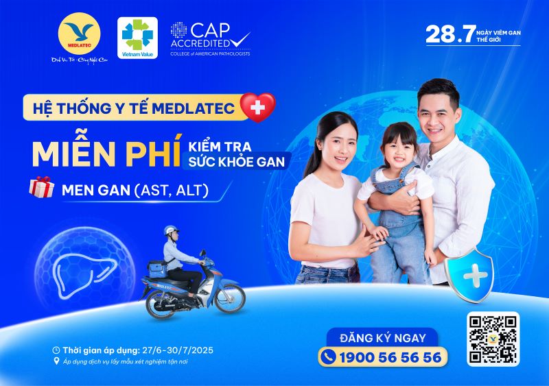 Ưu đãi xét nghiệm men gan tại nhà hấp dẫn tại MEDLATEC 